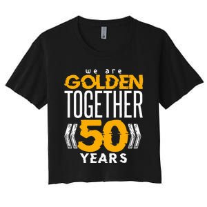 Romantic For Couples 50th Wedding Anniversary Women's Crop Top Tee