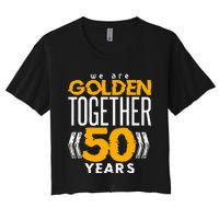 Romantic For Couples 50th Wedding Anniversary Women's Crop Top Tee