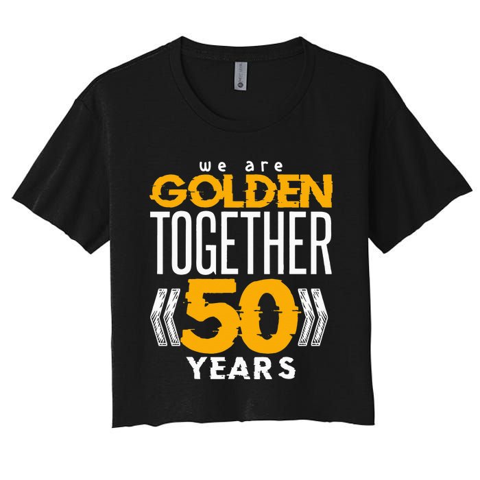 Romantic For Couples 50th Wedding Anniversary Women's Crop Top Tee