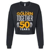 Romantic For Couples 50th Wedding Anniversary Cropped Pullover Crew