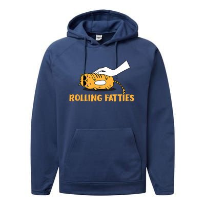 Rolling Fatties Cat Kitty Animal Pet Lovers Performance Fleece Hoodie