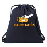 Rolling Fatties Cat Kitty Animal Pet Lovers Drawstring Bag