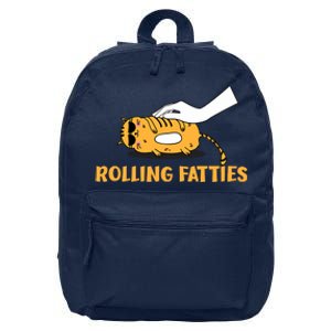 Rolling Fatties Cat Kitty Animal Pet Lovers 16 in Basic Backpack