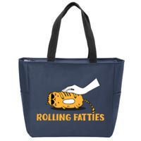 Rolling Fatties Cat Kitty Animal Pet Lovers Zip Tote Bag