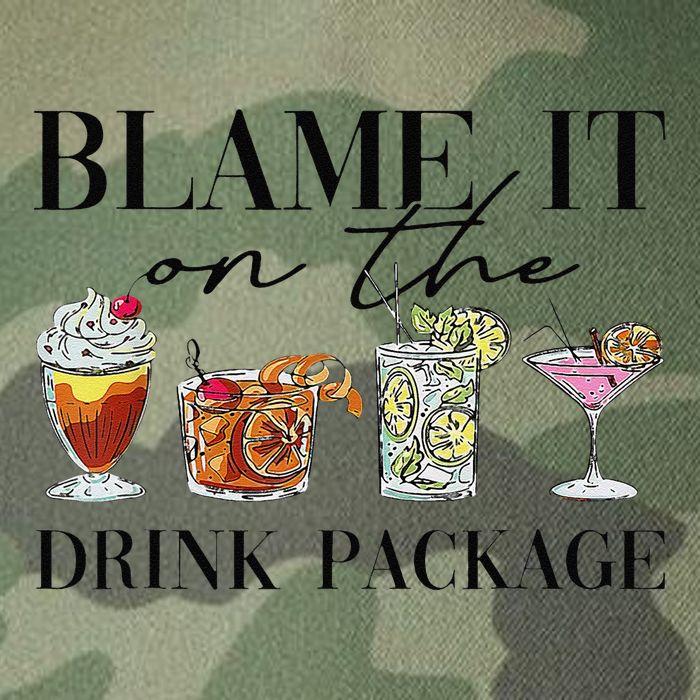 Retro Funny Cruise Blame It On The Drink Package Party Legacy Tie Dye Trucker Hat