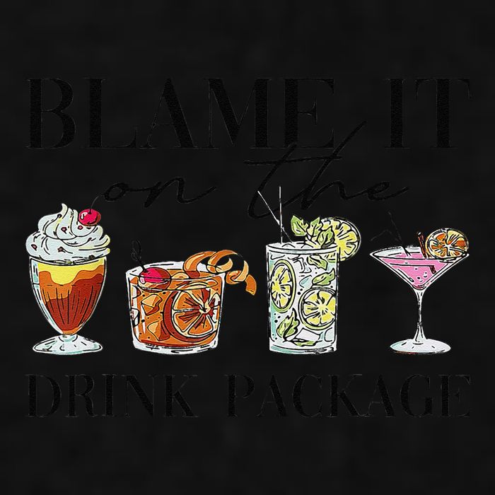 Retro Funny Cruise Blame It On The Drink Package Party Ladies PosiCharge Tri-Blend Wicking Tank