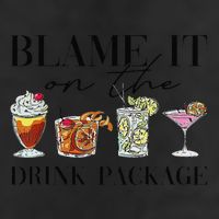 Retro Funny Cruise Blame It On The Drink Package Party Cool Comfort Performance Bucket Hat