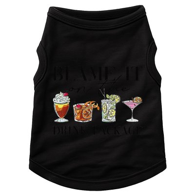 Retro Funny Cruise Blame It On The Drink Package Party Doggie Tank