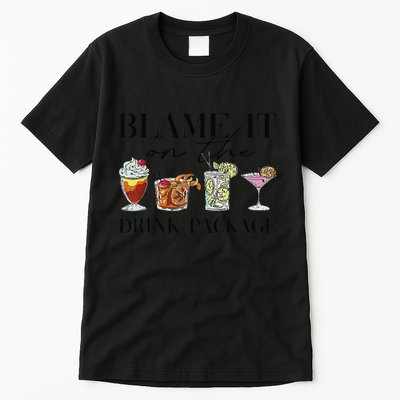 Retro Funny Cruise Blame It On The Drink Package Party Tall T-Shirt