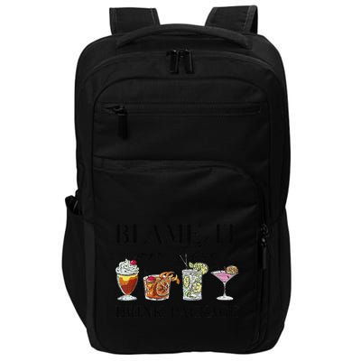 Retro Funny Cruise Blame It On The Drink Package Party Impact Tech Backpack