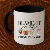 Retro Funny Cruise Blame It On The Drink Package Party Mug
