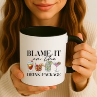 Retro Funny Cruise Blame It On The Drink Package Party Mug