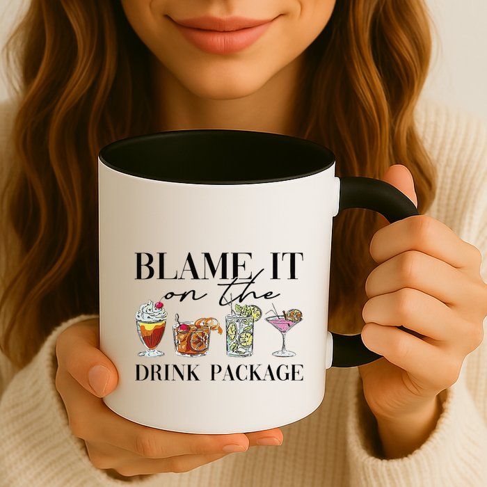 Retro Funny Cruise Blame It On The Drink Package Party Mug