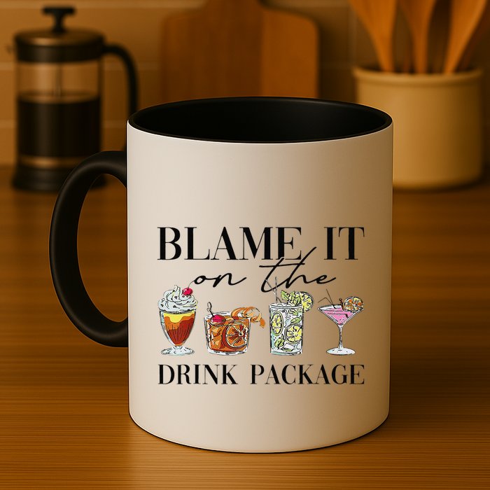 Retro Funny Cruise Blame It On The Drink Package Party Mug