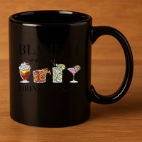Retro Funny Cruise Blame It On The Drink Package Party 11oz C Handle Ceramic Mug