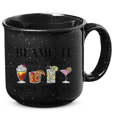 Retro Funny Cruise Blame It On The Drink Package Party 15oz Campfire Ceramic Mug