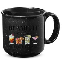 Retro Funny Cruise Blame It On The Drink Package Party 15oz Campfire Ceramic Mug