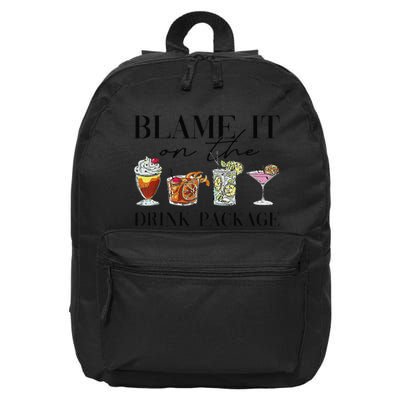 Retro Funny Cruise Blame It On The Drink Package Party 16 in Basic Backpack