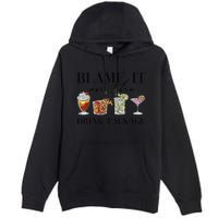 Retro Funny Cruise Blame It On The Drink Package Party Premium Pullover Hoodie