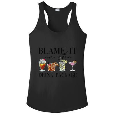 Retro Funny Cruise Blame It On The Drink Package Party Ladies PosiCharge Competitor Racerback Tank