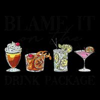 Retro Funny Cruise Blame It On The Drink Package Party Premium T-Shirt