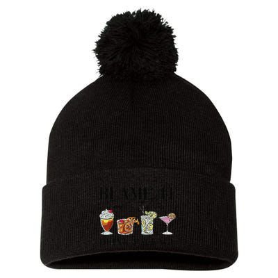 Retro Funny Cruise Blame It On The Drink Package Party Pom Pom 12in Knit Beanie