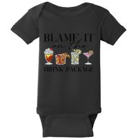 Retro Funny Cruise Blame It On The Drink Package Party Baby Bodysuit