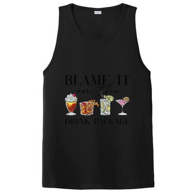Retro Funny Cruise Blame It On The Drink Package Party PosiCharge Competitor Tank