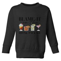 Retro Funny Cruise Blame It On The Drink Package Party Toddler Sweatshirt