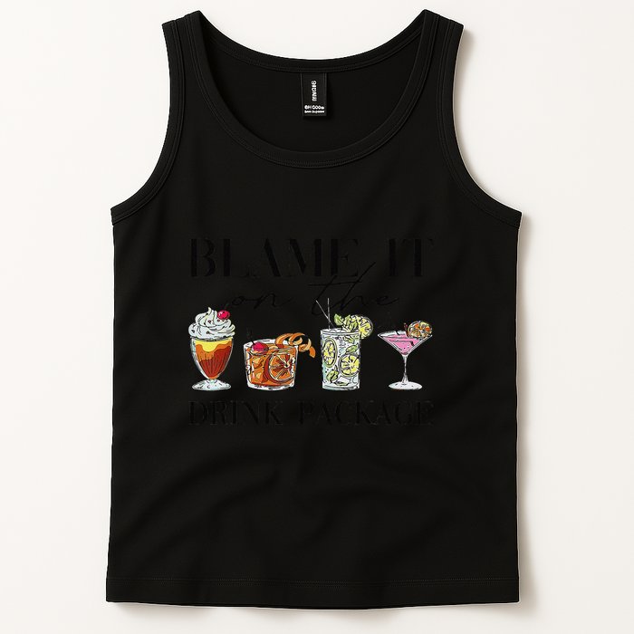 Retro Funny Cruise Blame It On The Drink Package Party Tank Top