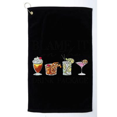 Retro Funny Cruise Blame It On The Drink Package Party Golf Towel
