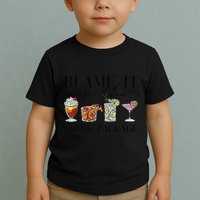 Retro Funny Cruise Blame It On The Drink Package Party Toddler T-Shirt