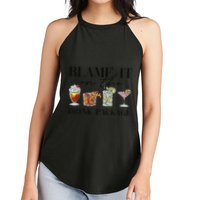 Retro Funny Cruise Blame It On The Drink Package Party Women's Perfect Tri Rocker Tank