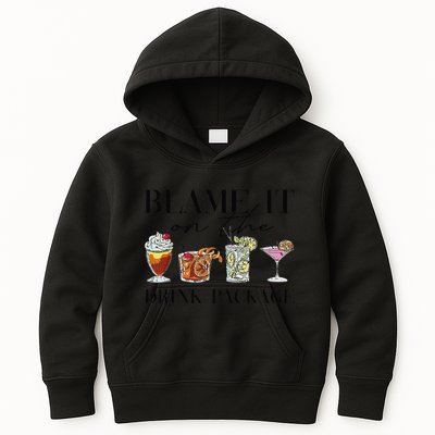Retro Funny Cruise Blame It On The Drink Package Party Kids Hoodie