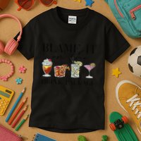 Retro Funny Cruise Blame It On The Drink Package Party Kids T-Shirt