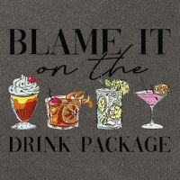 Retro Funny Cruise Blame It On The Drink Package Party Cotton Canvas Backpack