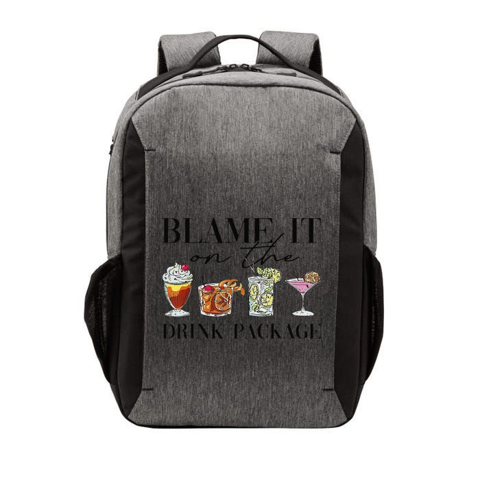 Retro Funny Cruise Blame It On The Drink Package Party Vector Backpack