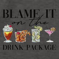 Retro Funny Cruise Blame It On The Drink Package Party Vector Backpack