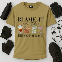 Retro Funny Cruise Blame It On The Drink Package Party Performance Shirt