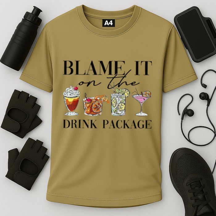 Retro Funny Cruise Blame It On The Drink Package Party Performance Shirt