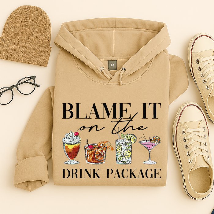 Retro Funny Cruise Blame It On The Drink Package Party Hoodie