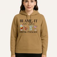 Retro Funny Cruise Blame It On The Drink Package Party Hoodie