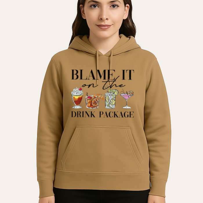 Retro Funny Cruise Blame It On The Drink Package Party Hoodie