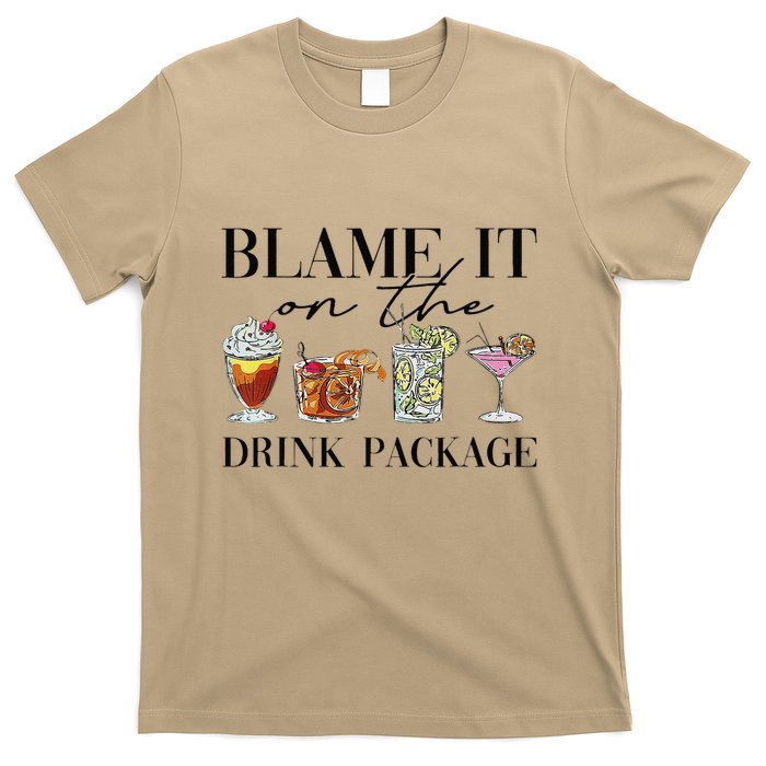 Retro Funny Cruise Blame It On The Drink Package Party T-Shirt