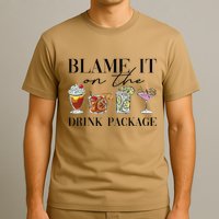 Retro Funny Cruise Blame It On The Drink Package Party T-Shirt