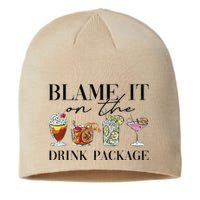 Retro Funny Cruise Blame It On The Drink Package Party Sustainable Beanie