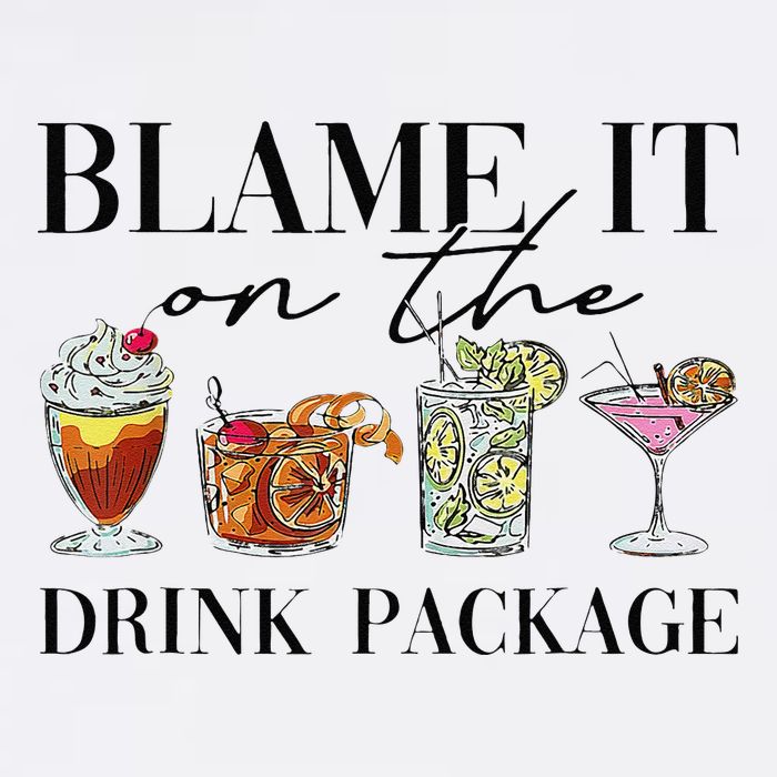 Retro Funny Cruise Blame It On The Drink Package Party Garment-Dyed Sweatshirt