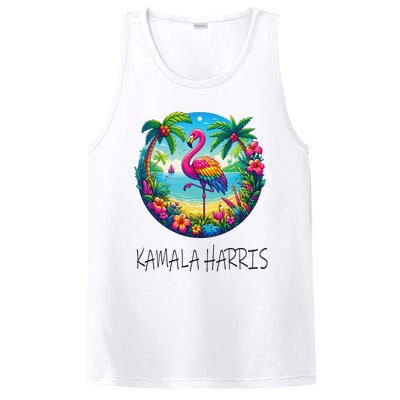 Retro Flamingo Chucks And Pearls Comma La Kamala Harris 2024 PosiCharge Competitor Tank