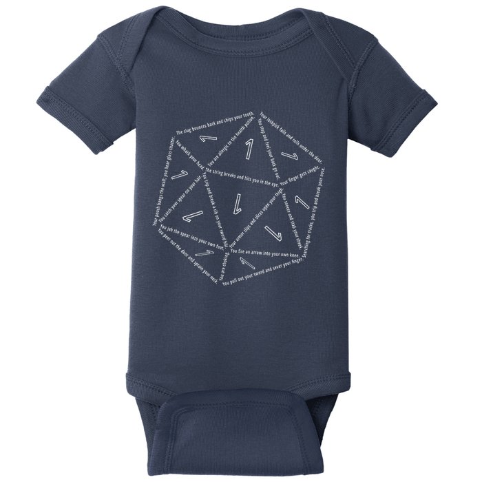 Roll For Comically Bad Outcomes Baby Bodysuit