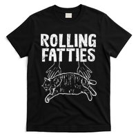 Rolling Fatties Cat Funny Fat Kitten T-Shirt
